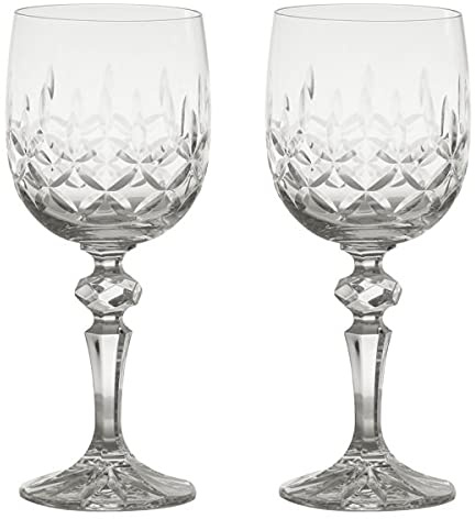 Dorchester - Fully Cut Wine Goblets - Wine Glasses Set - Red & White Wine Glasses - Made in Czech Republic - Set of 2