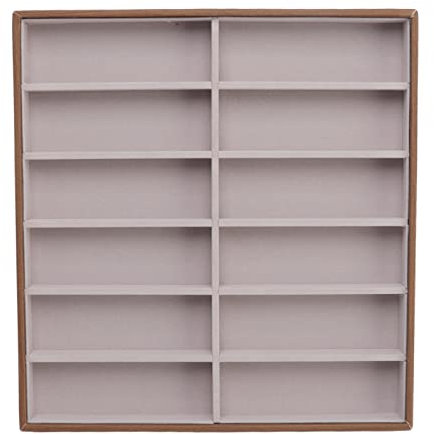 Zerodis Organisateur de Lunettes de, Plateau de PréSentation de Lunettes en Bois Massif PU LéGer éTui de Rangement éLéGant pour Hommes Femmes Salon Professionnel Usage Domestique (12 grilles)