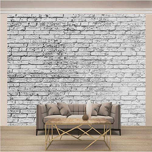 Papier Peint Photo Mural - Mur De Briques Blanches - Papier Peint Peler Et Coller - Peinture Murale Auto-Adhésive 3D - Papier Peint Autocollant Mural 3D Pour Chambre À Coucher - Af 140 x 70 cm (LxH)