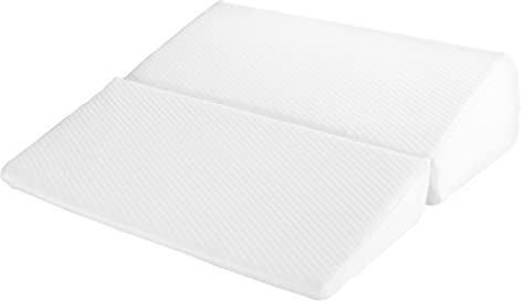 Maximex Visco-Keilkissen, bequemes Stützkissen mit angenehmen Visco-Schaum, erhöhtes Venenkissen mit Klappfunktion für müde Beine, Rückensitzen für erhöhte Oberkörperposition