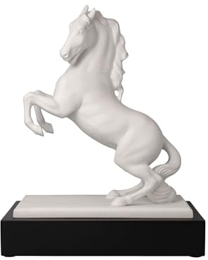 Goebel Studio 8 Magnifique Blanc Pferdefigur Chevaux – Porzellan, weiße Dekofigur, Pferdeskulptur, Sammlerfigur, 31 x 25 x 14 cm, 30-800-03-1