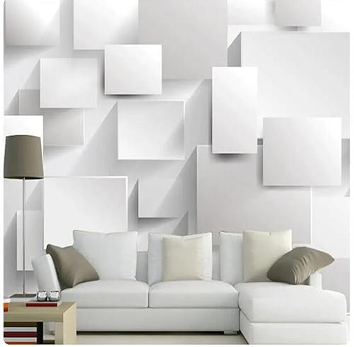 Papier Peint Photo Artistique En Brique Blanche, Autocollant De Décoration Murale Pour Salon, Arrière-Plan De Canapé, Maison-300Cmx210Cm
