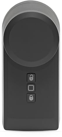 Homematic IP Türschlossantrieb, anthrazit | Smart Home, elektronisches Türschloss, Smart Lock nachrüstbar, Türöffner mit App-Steuerung, Alexa & Google Home, 160555A0