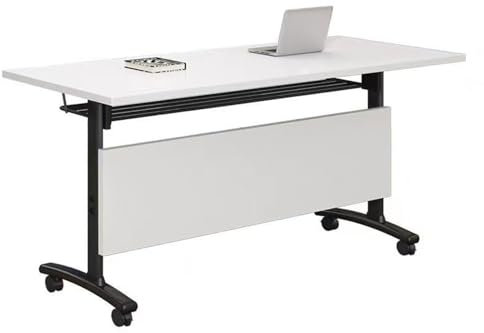 Besprechungstisch klappbar, Mobiler Konferenztisch, Tragbarer Trainingstisch, Rechteckige Computertisch, Klapptisch für Büro, Empfang, Klassenzimmer, Schulung