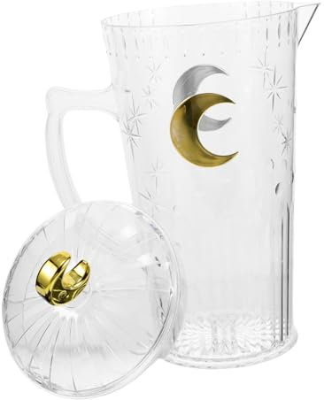 Alipis Jarra De Agua Con Tapa Diseño De Patrón Lunar Dispensador De Bebidas Claro De Plástico Para Agua Té Helado Jugos y Fiestas