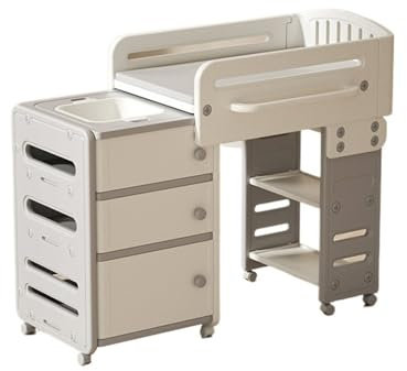 Cambiador portátil para bebés Mesa for pañales, mesa for el cuidado del bebé, mesa for cambiar pañales de masaje multifuncional for bebés recién nacidos, cuna extraíble Organizador de habitación de re