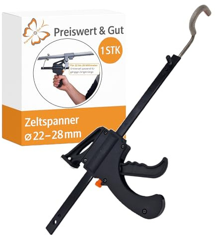 Gestängespanner Vorzelt 22 bis 28 mm Zeltspanner Rohrspanner Camping | Zelt Spanner ür Zeltgestänge, Pavillon, Markisen und Outdoor-Konstruktionen, als Markisenspanner für sicheren Halt.