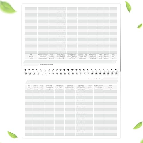 KOCHDIALOG 1 livre de location professionnel A4+ avec 9 colonnes, un livre de location pour la location de vélos, la location de bateaux, la location de tentes et de restauration, etc., date gratuite