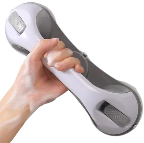 Shower Handle, Grab Bar, Suction Cup Grip Handrail 11.02x3.54 Inch for Seniors, Adults, Handicap, and Disabled, Removable Bathroom Safety Accessory for Bathtub, Toilet, Home, Apartment, Hotel, Elderly