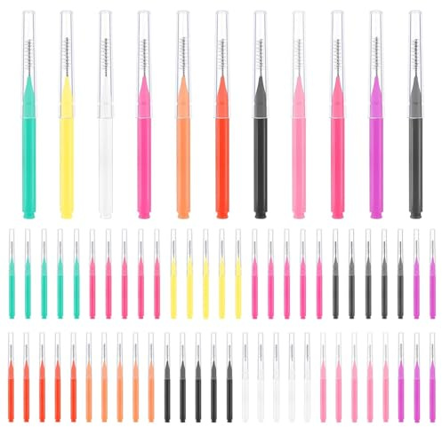 121 Pezzi Scovolini Interdentali,Scovolino Per Pulizia Denti Con Coperchio Monouso, Pulito e Igienico Mantenere la Salute Orale