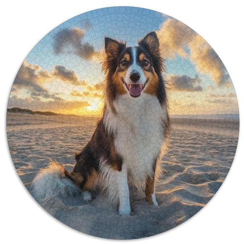Tibetischer Mastiff Rund Puzzles 1000 Teile Fur Erwachsene Und Kinder Good Friend PKunstner Haustier Geschicklichkeitsspiel Geschenk Fordernd Kleinkinder Groß 1000pcs (67.5x67.5cm)