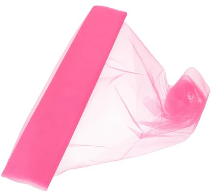 PATIKIL 20 by 5 Yard Tüllstoff Rollen Dunkelrosa Durchsichtiger | Weicher Fallender Stoff, Für Basteln Brautschleier Hochzeitstischdecke Partyschmuck Deckenverkleidung Babyshower