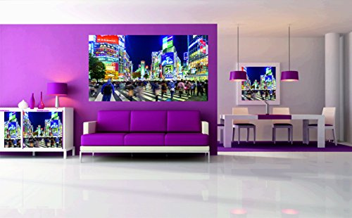 Oedim Fotomurales Vinilo Pared Peatones en el Distrito de Shibuya en Tokio, Japón | Varias Medidas | Adhesivo Incluido | Decoración Habitación, Salon, Oficina, Negocio | Motivos Paisajisticos