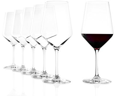 Stölzle Lausitz Bicchieri da Vino Bordeaux Revolution Set di 6, 650 ml – Calici di Alta Qualità per Bordeaux, Amarone & Syrah – Eleganti Bicchieri in Cristallo – Lavabili in Lavastoviglie e Antiurto