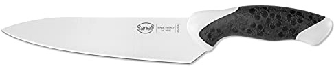 Sanelli Sakura - Cuchillo de trinchar de 22 cm, acero inoxidable, color negro y blanco