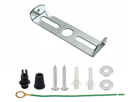 LEDSone, Soporte de montaje de lámpara de 155 mm, soporte de correa de roseta de techo, placa de metal con accesorios, kit de lámpara colgante de techo, placa de montaje con tornillos, sala de