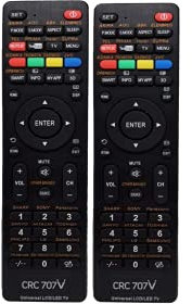 GLY Universal TV Remote Control for Samsung, Vizio, LG, Sony, Panasonic, Smart TV, HAIER, Toshiba, Philips, TCL - Netflix, APPS Buttons, Universal remote control, one for all remote (Pack of 2)