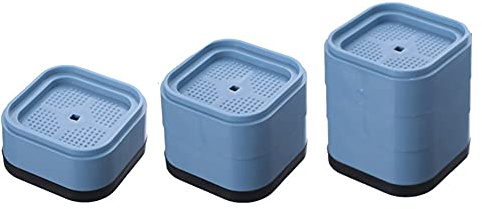 Lot de 4 pieds de machine à laver antichocs et antibruit en caoutchouc antidérapant pour machine à laver, patins anti-vibrations, stabilisateur multifonction (style 06)