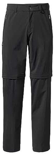 VAUDE Wanderhose Herren Farley Stretch Zip-Off Pants II - Wasserabweisende Herren Wanderhose Zip Off, atmungsaktive Trekkinghose mit Hosenbund, komfortabel & schnelltrocknend - Black, 54-Short