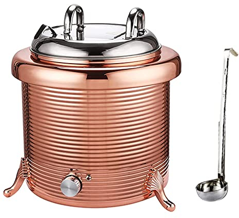 MNSSRN Cuisinière À Soupe Chaude Commerciale De 10L, Chauffe - Soupe Électrique, Double Foyer À 80 ˚, Chauffe - Vin,A