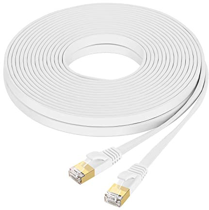 Fumitt Cat 8 Ethernet Cable 8m,High Speed Flat Gigabit RJ45 Lan Internet Network Cable 40Gbps 2000Mhz for Switch,Router,Modem,Xbox,PS4,TV box