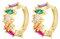 BIZK Hoop Earrings für Frauen Ohrringe Small Huggie Hypoallergenic, Gold Silber mit Zirkonia Ohrringe für Frauen Freundin Mum Mädchen