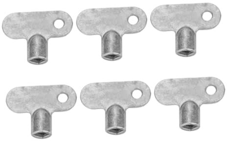 Veemoon 6pcs Radiator Key Square Valve Tool for Bleeding Air Heating Systems Construction for Easy Maintenance