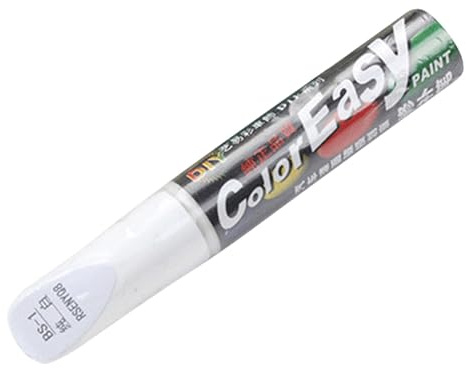 Generisch Lackstift Auto Reparatur Lack Auto Pinsel | 12ml Autolackstift Glänzend, Kratzer Entferner Auto, Autokratzer Reparatur Schwarz/Weiß/Silber/Rot, Perfekte Deckkraft Und Schnelle Trocknung