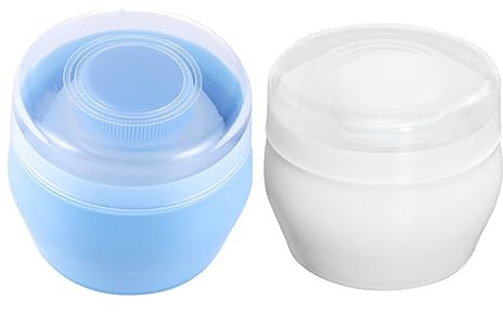 ifundom Babypuderquasten Kasten 2 Stück Puderquaste Kunststoff Mit Flausch Puderpuff Für Gesicht Körper Praktische Babypflege Geschenk Für Frischgebackene Mütter