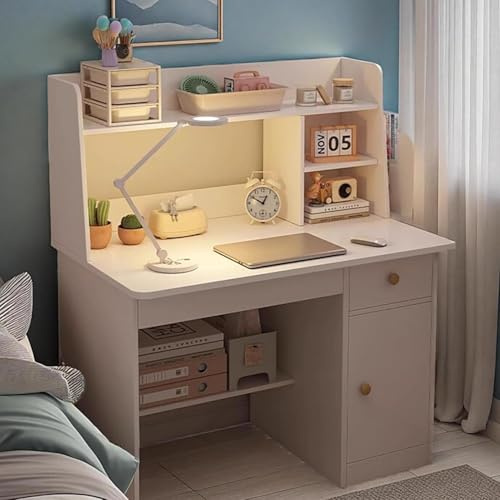 Kinderschreibtisch schreibtisch holz Kindertisch- und Stuhl-Sets,31.5*15.7*42.1in Kinderschreibtisch mit Schubladen und Ablagefächern, Lesen/Lernen/Schreiben für Mädchen und Jungen Kinderzimmermöbel(W