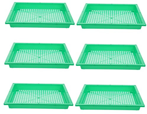 Garneck 6Pezzi Vassoio per Piante Piastre Germinazione per Giardinaggio Serra Compatta Materiale per Germinazione