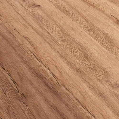NEU.HOLZ SPC Klickboden Okapirg 17,568 m² Nordic Oak 80 Dekordielen 122 x 18 cm Bodenbelag Bodenfliesen natürliche Optik