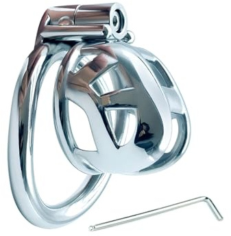 Peniskäfig aus Metall Keuschheitskäfig mit Schraubverschluss und Entfernungswerkzeug Sex Spielzeug für die Männer Chastity Cage aus Rostfreiem Stahl zum Zurückhalten des Penis eines Mannes (40mm,S)