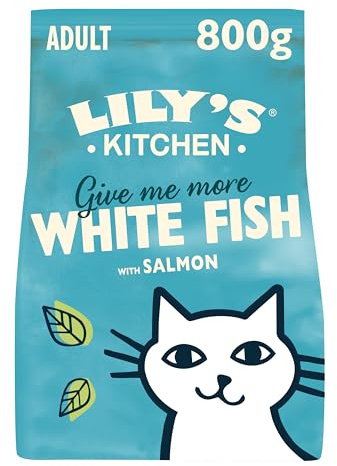 Lily's Kitchen Made with Natural Ingredients Adult Dry Cat Food White Fish with Salmon GrainFree Recipe 4 x 800g