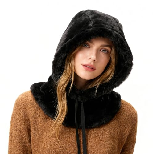 TAGVO Invierno Pasamontañas Termico Mujer, Capucha Polar Prueba de Viento Caliente Capucha Bufanda, Cálido Sombrero Calentador de Cuello, Multifuncional Gorro Invierno para Frío Esquí al Aire Libre