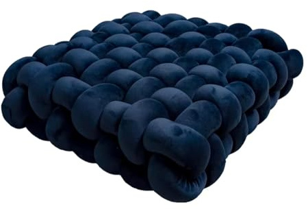 MGEMJMJ Cuscino con Nodo Grande, Cuscini da Pavimento per La Meditazione, Cuscino da Lancio, Cuscini per Schienale Sedia, Cuscino Annodato per Divano, Cuscini per Se(Size:30 * 33 * 12cm,Color:Blu)