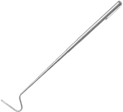 rongweiwang Ormkrok i rostfritt stål, bärbar ormfångare, justerbar teleskopstång för säker hantering och fångst av skallra, bärbar ormfångare i rostfritt stål