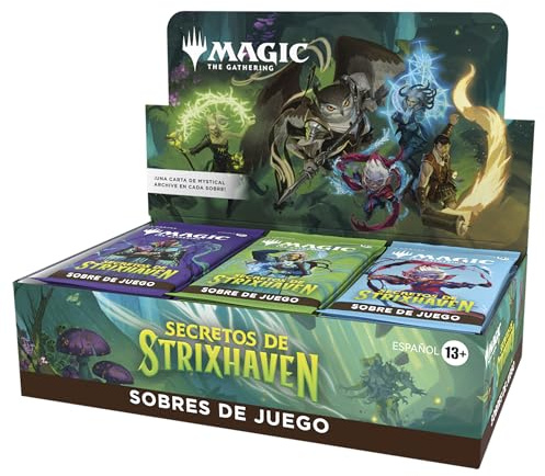 Caja de Sobres de Juego de Secretos de Strixhaven, de Magic: The Gathering (Versión en Español)