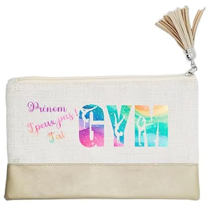 Pochette de Maquillage maniques Taperso Dore avec Motif Gym jpeux Pas Personnalisable