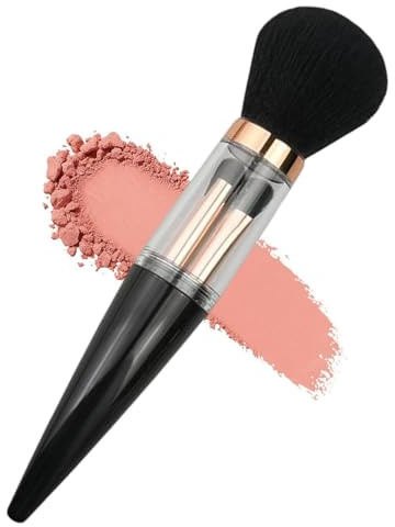 Resor makeupborstset, skönhetstillbehör för damansiktet – kompakt sminkborstset | för löst puder, rouge, ögonskugga, concealer, , kontor, sovsal, utomhus, semester