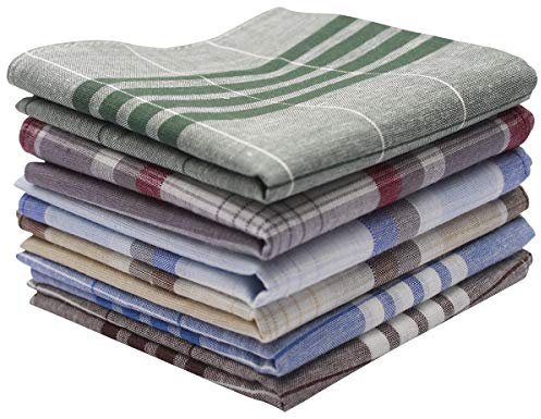 Dokpav 6er-Pack Herren Stofftaschentücher, 40x40 cm, Arabias 100% Baumwolle, Reine Baumwolle Gemischte Taschentücher