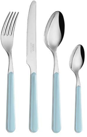 Neva Servizio Posate Set 24 Pezzi Colore Polveroso Azzurro