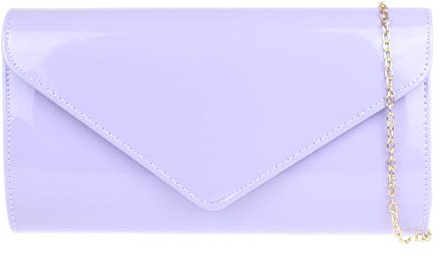 Girly Handbags Schlichte, glänzende Clutch für Damen