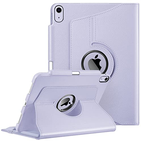 Fintie Hülle für iPad Air 11 Zoll M4/M3/M2, iPad Air 5./ 4. Gen 10.9 Zoll | Schutzhülle mit Stifthalter, 360 Grad drehbarem Ständer, Auto Schlaf/Wach Funktion, Pastellviolett