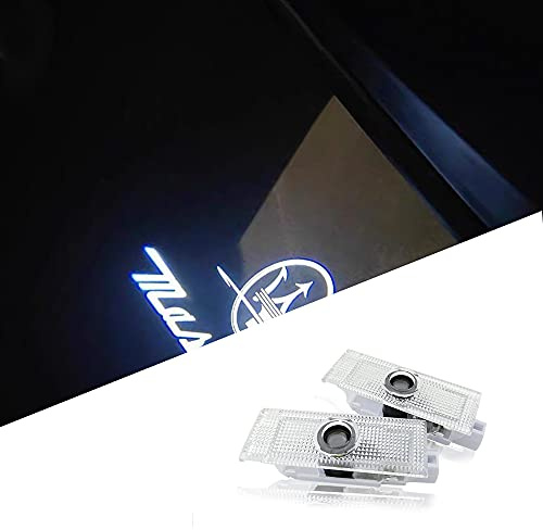 uuakarin 2Pcs Car Door Light LED Welcome Light Projector Door Shadow Lights Puddle lamp Car Ghost Shadow Light for Quattroporte Ghibli M156 M157 2015–Present