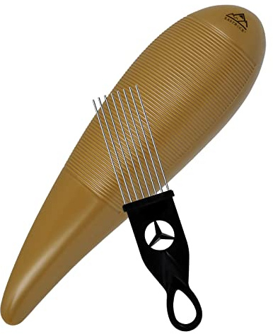 EASTROCK Guiro Instrument 3.3x12 Fish Shaped Latin Percussion Instrument with 1 Scraper Musical Training Tool for Beginners and Professional Band Accompaniment （Upgraded Version）