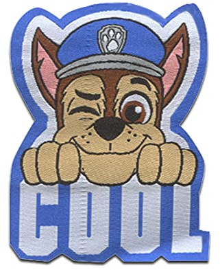 Comercial Mercera Paw Patrol Chase Aufnäher zum Aufbügeln 6,7 x 5,2 cm Bügelbild für Kinder mit Superhunde Hund Welpen Fan, Bügelpatch Patches Bügelflicken Geschenk