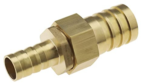 Create idea Raccord de tuyau 3/4 à 1/2 cannelé de rechange en laiton - Réducteur de raccord droit à double extrémité - Accessoires pour air, eau, carburant, huile