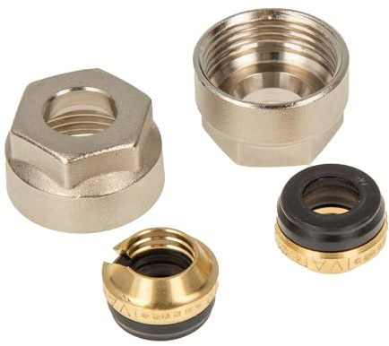 tecuro MS Klemmverschraubung für Ø 10 mm Kupfer- und Präzisionsrohr - 2er-Set