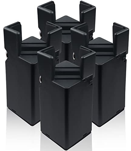 4Pcs Adjustable Furniture Risers 4In with Screw Clamp, Sturdy Desk Risers for Desk Legs, Bed Lifts Risers Heavy Duty, Table Risers for Chair Frame Width from 0.8-1.6in, Supports 4409lbs (4In)